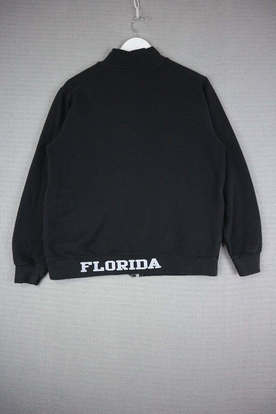 Miami Beach Florida Track Zip Up Jacket Cotton Mens Medium Y2K - Picture 2 of 7